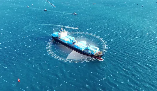 Ship on the water - featuring navigation and connectivity details